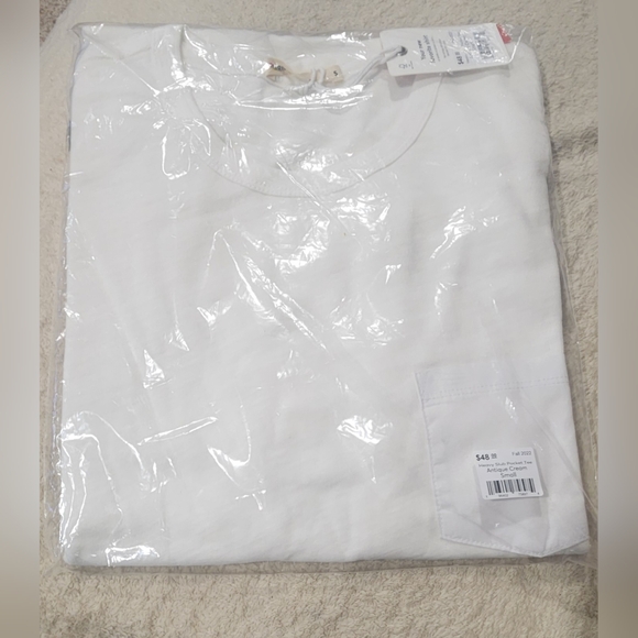 Marine Layer Heavy Sub Pocket Tee Shirt Antique Cream S New - Picture 9 of 9
